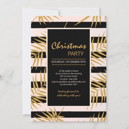 Invitation Golden Palms (Devant)