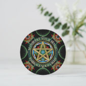 Invitation Golden Pentacle Celestial New Moon Circle (Debout devant)