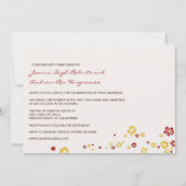 Invitation Golden Red Lanterns Cherry Tree Fu Mariage chinois (Dos)