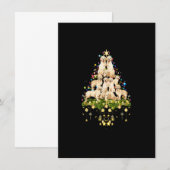 Invitation Golden Retriever Christmas Dog Tree Light Holiday  (Devant / Derrière)