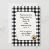 Invitation Golden Retriever sur le parti blanc (Dos)