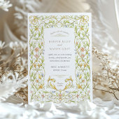 Invitation Golden Rococo Vine Mariage