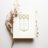 Invitation Golden Rococo Vine Mariage