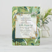 Invitation Golden Royal Peacock Feathers (Debout devant)