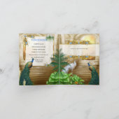 Invitation Golden Royal Peacock Temple Dreams Couple Douche (Intérieur)