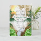 Invitation Golden Royal White Peacock Feathers (Debout devant)