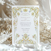 Invitation Golden Scroll Garden Wedding