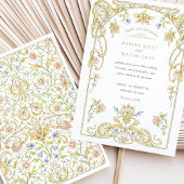Invitation Golden Scroll Garden Wedding
