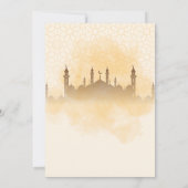 Invitation Golden Silhouette Mosque Geometric Iftar Dinner (Dos)