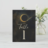 Invitation Golden Stardust Eclipse Mariage céleste (Debout devant)