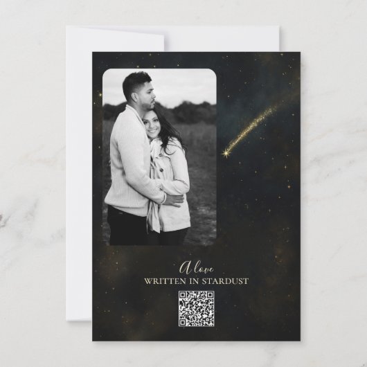 Invitation Golden Stardust Eclipse Merci céleste (Dos)