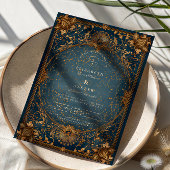 Invitation Golden Starry Night Wedding