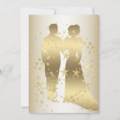 Invitation Golden Stars Bride And Groom Bridal Shower Party (Dos)