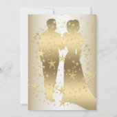 Invitation Golden Stars Bride And Groom Wedding (Dos)