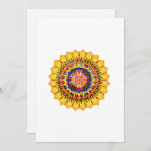 Invitation Golden sunburst (Devant / Derrière)