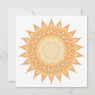 Invitation "Golden Sunflower Mandala - Lumière en vous"