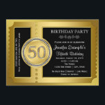 Invitation Golden Ticket 50e fête d'anniversaire<br><div class="desc">Vous avez besoin d'un numéro différent ? Envoyez-nous un message ! Belle or 50e anniversaire or billet d'or invitation fête. Vous pouvez facilement customiser cette élégante fête d'anniversaire de billets d'or et invitation de billets d'événement en ajoutant vos détails dans le style de police et la couleur, le libellé et...</div>