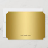 Invitation Golden Ticket Pink et Gold Masquerade Party (Dos)