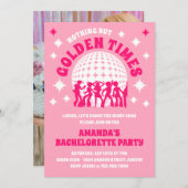 Invitation Golden Times Super rose Bachelorée (Devant / Derrière)