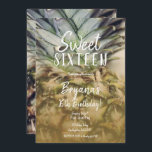 Invitation Golden Tropical Ananas Sweet 16 Party<br><div class="desc">Personnaliser pour tout événement.</div>