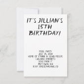 Invitation Golden Unicorn Face Party (Dos)