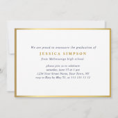 Invitation Golden White Modern 3 PHOTO Graduation Party (Dos)