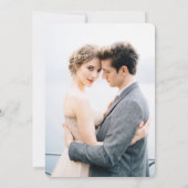 Invitation Golden Wisps Black Deux Mariage photo (Dos)