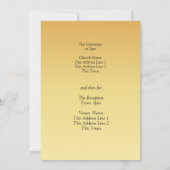 Invitation Golden Yellow Flowers Mariage Suite (Dos)