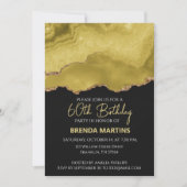 Invitation Golden Yellow Gold Glitter  Watercolor (Devant)