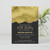 Invitation Golden Yellow Gold Glitter  Watercolor (Debout devant)