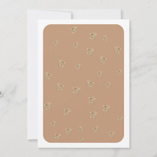 Invitation Goldendoodle Chien Fleurs Rustiques (Dos)