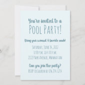Invitation Goldendoodle Dogs Summer Pineappy Pool Flotte (Dos)