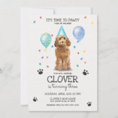 Invitation Goldendoodle Pawty Chien Chien Chien Chiot Anniver (Devant)