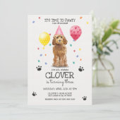 Invitation Goldendoodle Pawty Chien Chien Chiot Chiot Anniver (Debout devant)