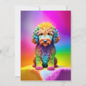 Invitation Goldendoodle Puppy Child's Birthday Party (Dos)