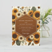 Invitation Goldenrod Autumnal Flora Wedding (Debout devant)