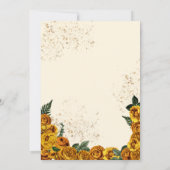 Invitation Goldenrod Yellow Roses Charra Cowgirl Quinceañera (Dos)