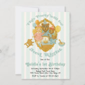 Invitation Goldilocks & the Three Bears Birthday Party (Devant)