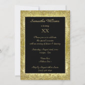 Invitation Golds glamour & Chaussure Diamond Anniversaire (Dos)