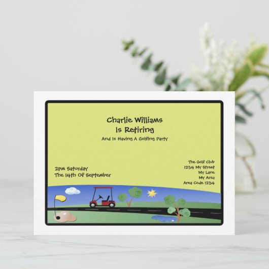 Invitation Golf (Debout devant)