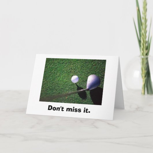 Invitation golf-05, ne le manquent pas (Devant)