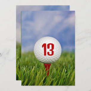 Invitation Golf 13e fête d'anniversaire