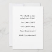 Invitation Golf 1er Anniversaire golfeur Tourne un (Dos)