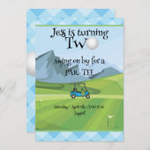 Invitation Golf 2ème anniversaire (Devant / Derrière)