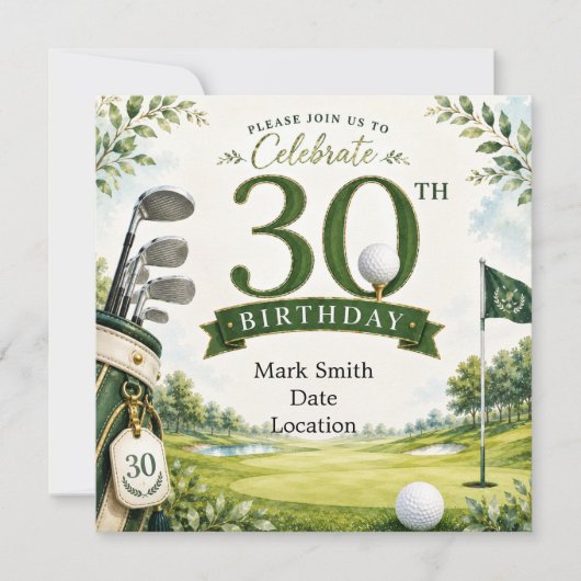 Invitation Golf 30e Anniversaire (Devant)