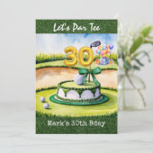 Invitation Golf 30e anniversaire Par tee trente (Debout devant)