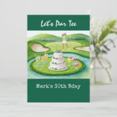 Invitation Golf 30e anniversaire Par tee trente (Debout devant)