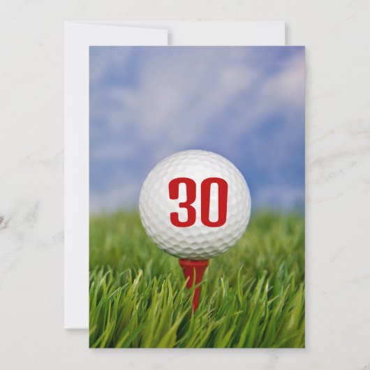 Invitation Golf 30e fête d'anniversaire (Devant)