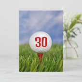 Invitation Golf 30e fête d'anniversaire (Debout devant)