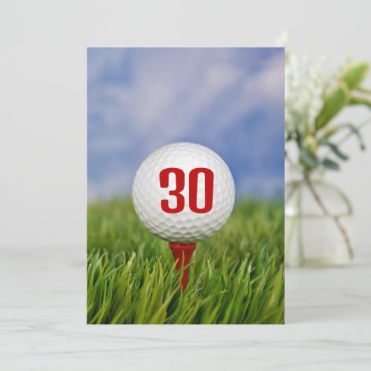 Invitation Golf 30e fête d'anniversaire (Debout devant)